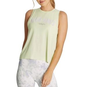 NWT Wildfox Vibes Cropped Tank in Shadow Lime